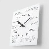 Math Clock Quadratische Wanduhr (Winkel)