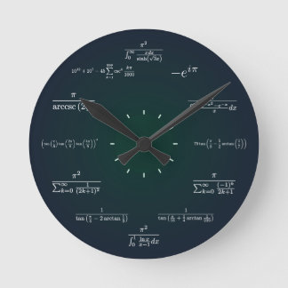 Math clock runde wanduhr