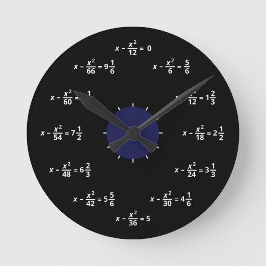 Math Clock Runde Wanduhr (Vorderseite)