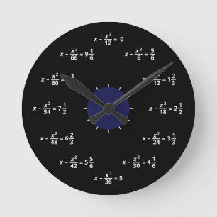Math Clock Runde Wanduhr