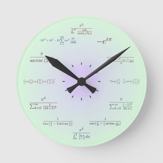 Math Clock Runde Wanduhr (Vorderseite)