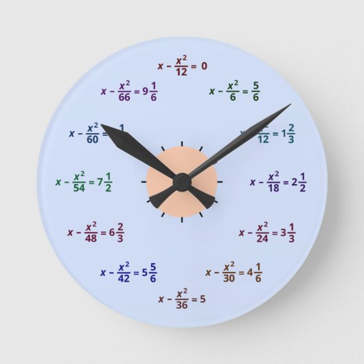 Math Clock Runde Wanduhr (Vorderseite)