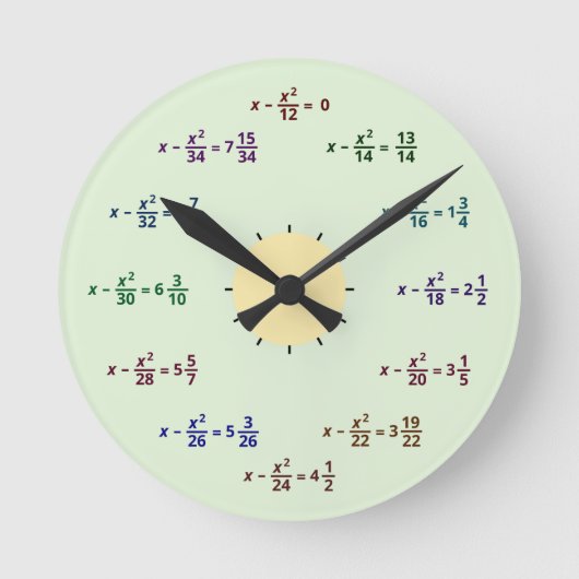 Math Clock Runde Wanduhr (Vorderseite)