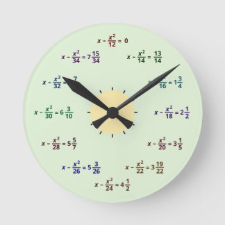 Math Clock Runde Wanduhr