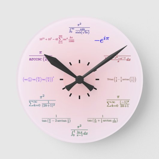 Math Clock Runde Wanduhr (Vorderseite)