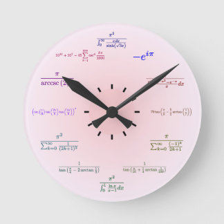 Math Clock Runde Wanduhr