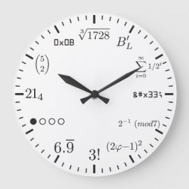 Math Clock v1 Große Wanduhr