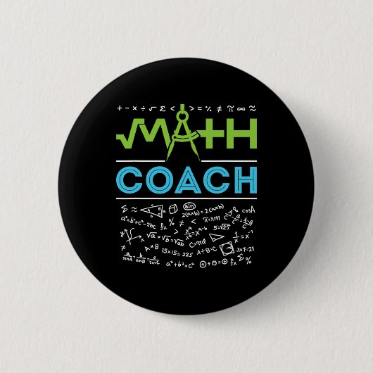 Math-Coach-Lehrer Dankeschön Zur Schule  Button (Vorderseite)
