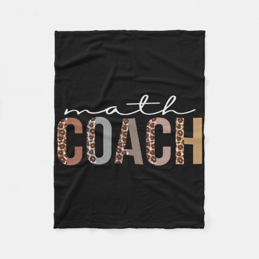Math Coach Leopard Dankbarkeit Spaß für Frauen Für Fleecedecke (Vorderseite)