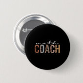 Math Coach Leopard schätzen Spaß für Frauen für Button (Vorne & Hinten)