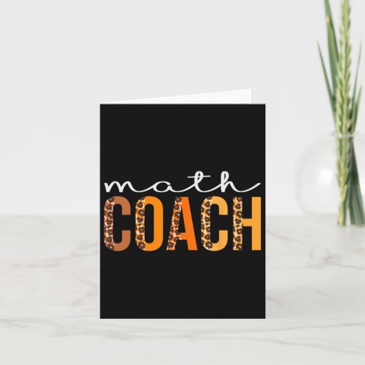 Math Coach Leopard Squad Niedlich Herbst Thanksgi Karte (Vorderseite)