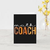 Math Coach Leopard Squad Niedlich Herbst Thanksgi Karte (Gelbe Blume)