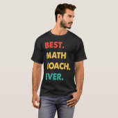 Math Coach Retro Bester Mathe-Trainer je T-Shirt (Vorne ganz)