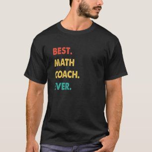 Math Coach Retro Bester Mathe-Trainer je T-Shirt