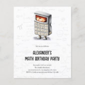 Math Costume Kinderbudget Geburtstagseinladung Flyer (Vorne)