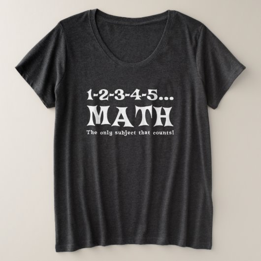 Math Counts Große Größe T-Shirt (Design vorne)