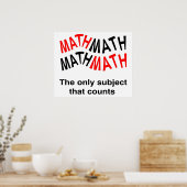 Math Counts Wave Poster (Küche)