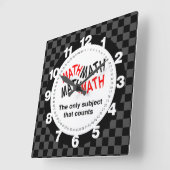 Math Counts Wavy Quadratische Wanduhr (Winkel)
