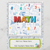 Math Custom Binder Cover | Editierbares Design Flyer (Vorne)