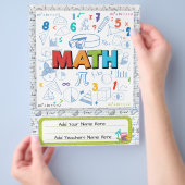 Math Custom Binder Cover | Editierbares Design Flyer (Hand)