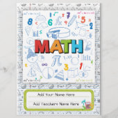 Math Custom Binder Cover | Editierbares Design Flyer (Vorne)