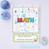 Math Custom Binder Cover | Editierbares Design Flyer (Einzeln)