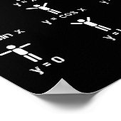 Math Dance Algebraic Functions Funny Teacher Shirt Poster (Ecke)