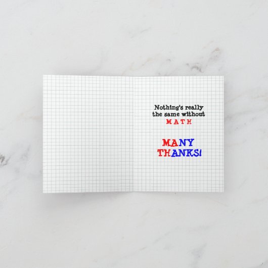 Math Dankeschön-Karte Dankeskarte (Innenseite)