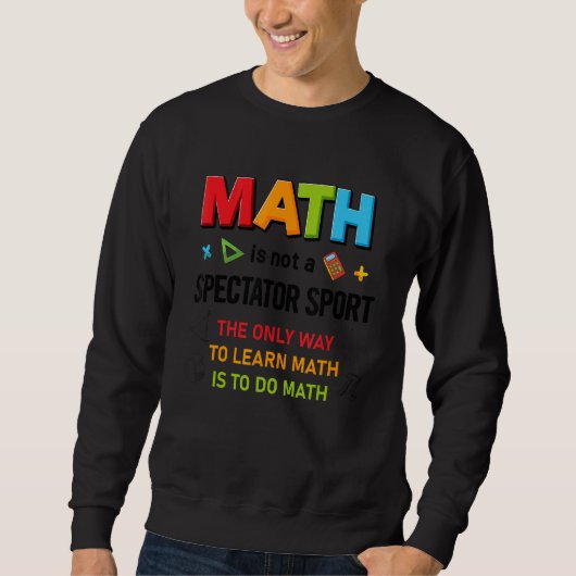 Math Day Calculator Anzahl Lernen Math Outfit Ed Sweatshirt (Vorderseite)