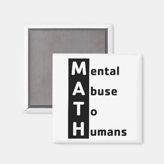 Math Definition Magnet (Vorderseite/Rückseite)