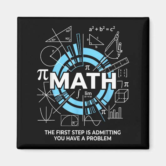 Math Der erste Schritt ist, ein Problem zuzugeben Magnet (Vorne)