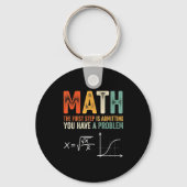 Math der erste Schritt ist zuzugeben, ein Problem  Schlüsselanhänger (Vorderseite)