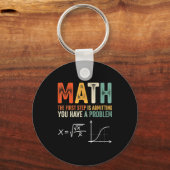 Math der erste Schritt ist zuzugeben, ein Problem  Schlüsselanhänger (Vorderseite)