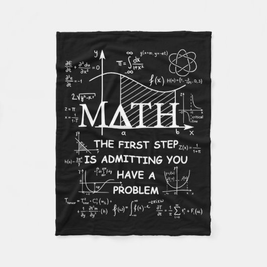 Math der erste Schritt ist zuzugeben ein Problem z Fleecedecke (Vorderseite)