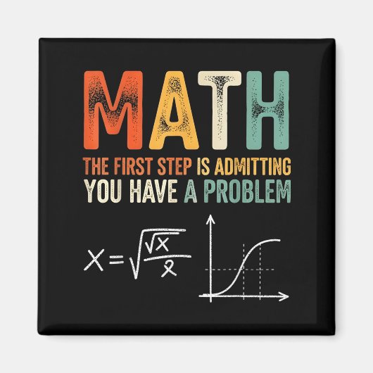 Math der erste Schritt ist zuzugeben ein Problem z Magnet (Vorne)
