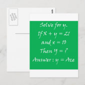 Math des Spielers Postkarte (Vorne/Hinten)