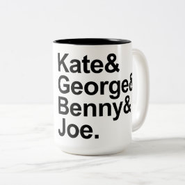 Math Detectives - Kate, George, Benny und Joe Zweifarbige Tasse