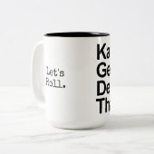 Math Detectives - Kate, George, Debbie und Thad Zweifarbige Tasse (Vorderseite Links)