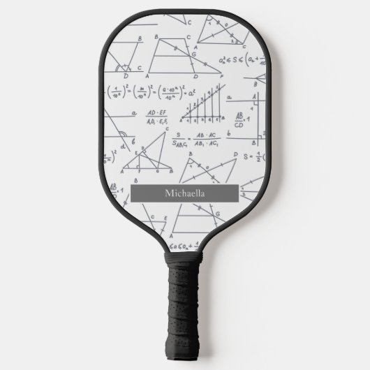 Math Diagrams Pattern Schools Event Pickleball Schläger (Rückseite)