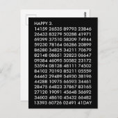 Math Digits 3.14 Funny Happy Pi Day Postkarte (Vorne/Hinten)