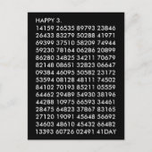 Math Digits 3.14 Funny Happy Pi Day Postkarte (Vorderseite)