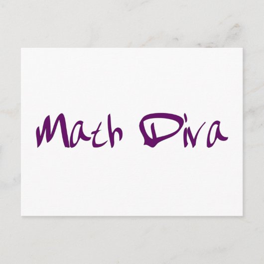 Math Diva Postkarte (Vorderseite)