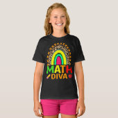 Math Diva Rainbow Leopard zurück zum T - Shirt (Vorne ganz)