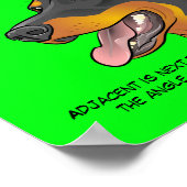 Math Dog Colorful Trigonometry Doberman Poster (Ecke)