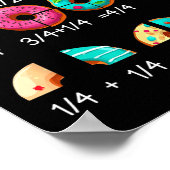 Math Donut Bruch Rückkehr zur Schule Lehrer Gesche Poster (Ecke)