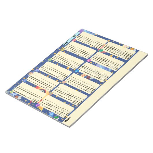 Math Drill Space Adventure (Multiplikation) Notizblock (angewinkelt)