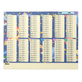 Math Drill Space Adventure (Multiplikation) Notizblock