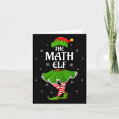 Math Elf Christmas Family Girls Women Elf Squad Xm Karte (Vorderseite)