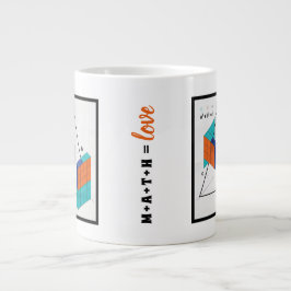 Math Equals Love 3D Pythagorean Theorem Mug Jumbo-Tasse