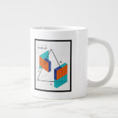 Math Equals Love 3D Pythagorean Theorem Mug Jumbo-Tasse (Rechts)